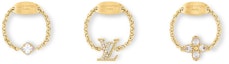 Lookbook LOUIS VUITTON Floral Decor Gold Metal Ring Unisex Couple Design Gold M1604M