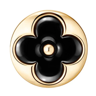 LOUIS VUITTON Floral Pattern Earrings - Unisex Black Couple Design. Q16640