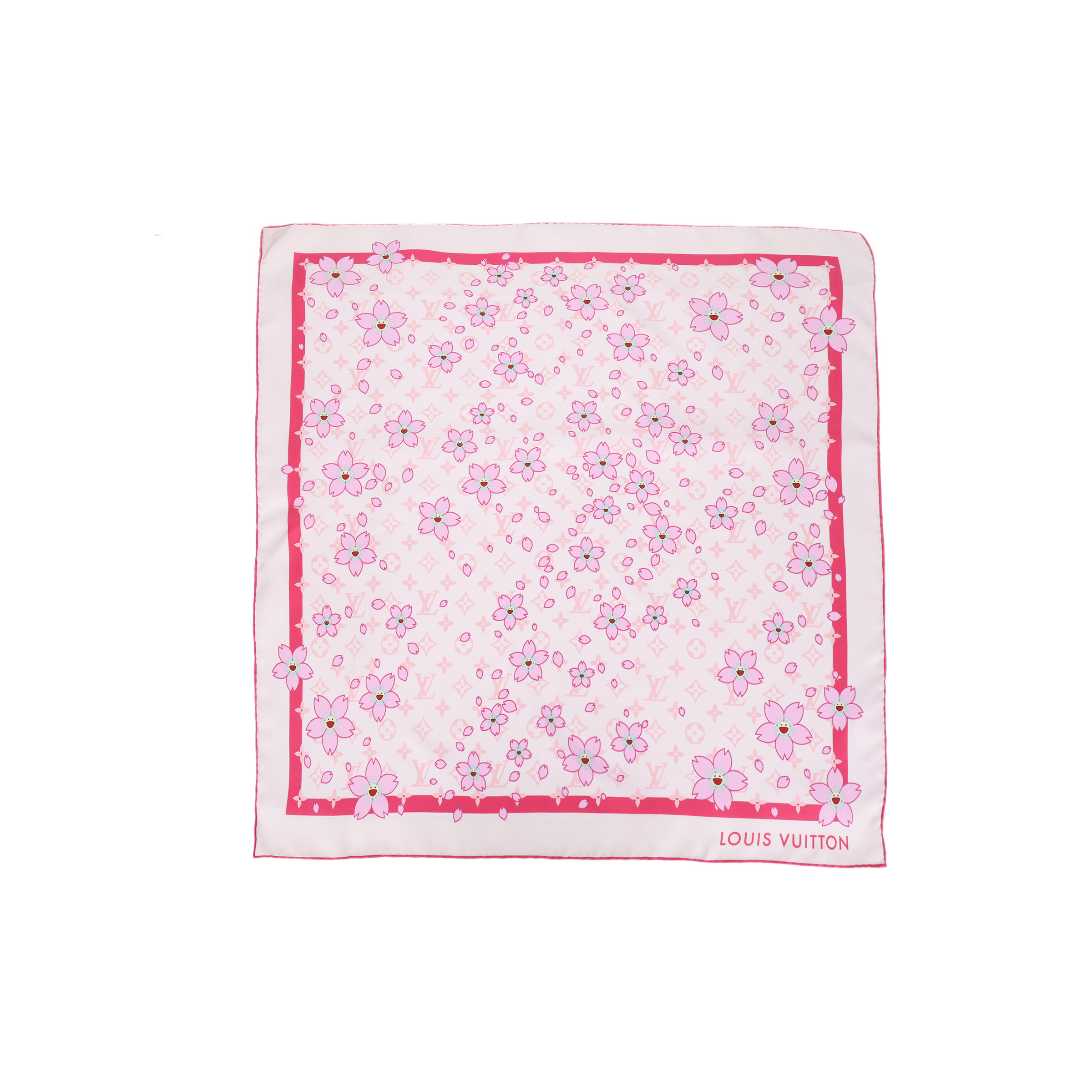 Louis Vuitton Floral Print Scarf Pink - Unisex Couples' Edition. M94964