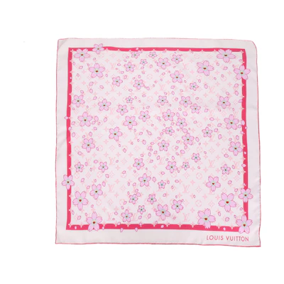 Louis Vuitton Floral Print Scarf Pink - Unisex Couples' Edition. M94964