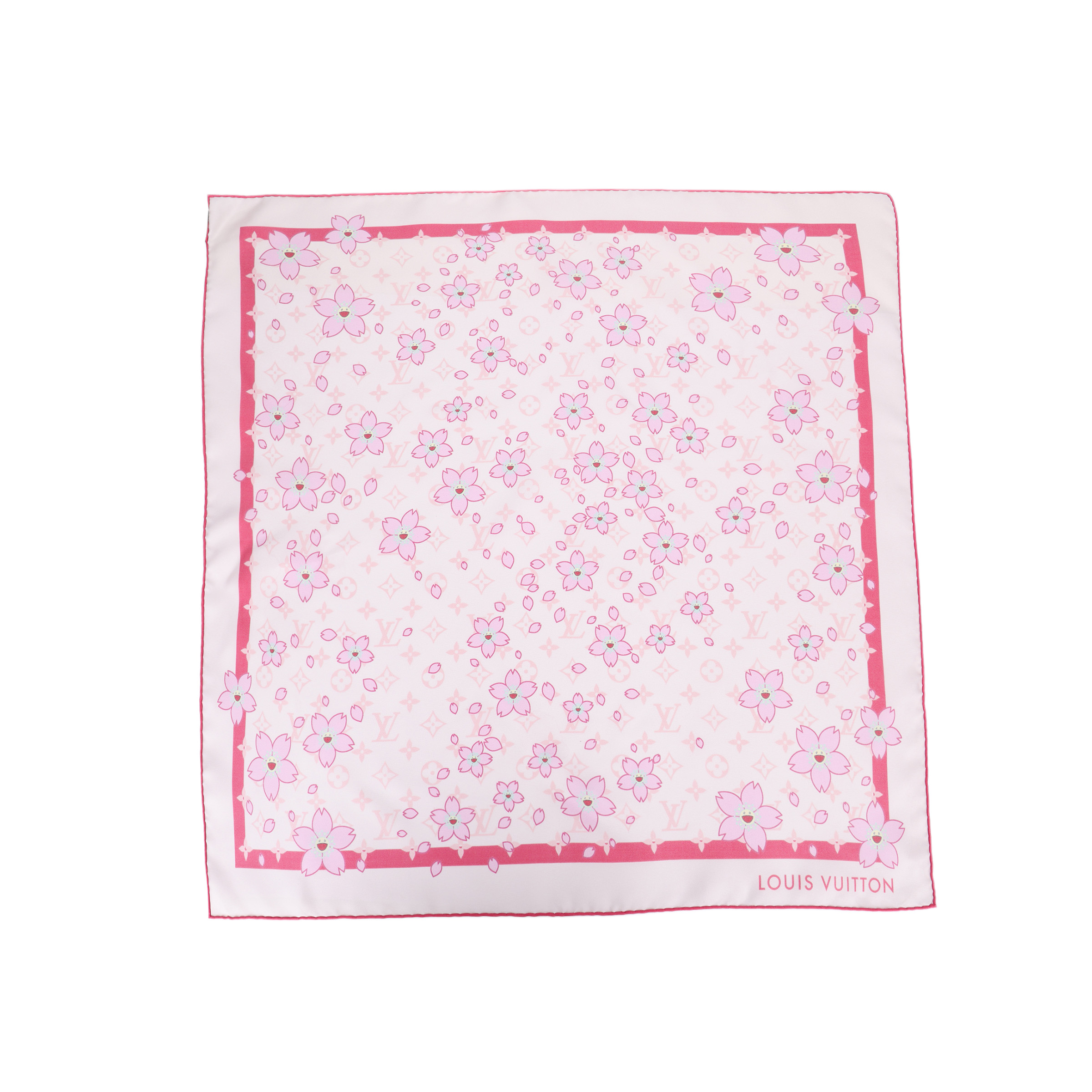 Louis Vuitton Floral Print Scarf Pink - Unisex Couples' Edition. M94964 圖 3