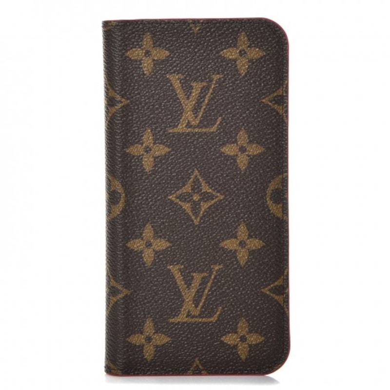 Louis Vuitton Folio Case iPhone X Monogram Rose Pop
