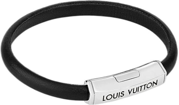 LOUIS VUITTON Gelang Kulit Logo Depan Hitam Unisex Desain Pasangan. M8119E Lookbook LOUIS VUITTON Gelang Kulit Logo Depan Hitam Unisex Desain Pasangan. M8119E
