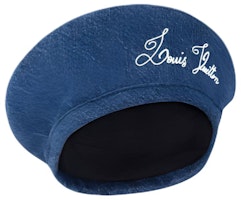 LOUIS VUITTON Front Logo Signature Cotton Beret Unisex Blue. m7536a LOUIS VUITTON Front Logo Signature Cotton Beret Unisex Blue. m7536a