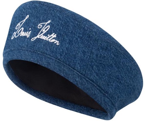 루이비통 프론트 로고 시그니처 코튼 베레모 유니섹스 블루. m7536a Lookbook 루이비통 프론트 로고 시그니처 코튼 베레모 유니섹스 블루. m7536a