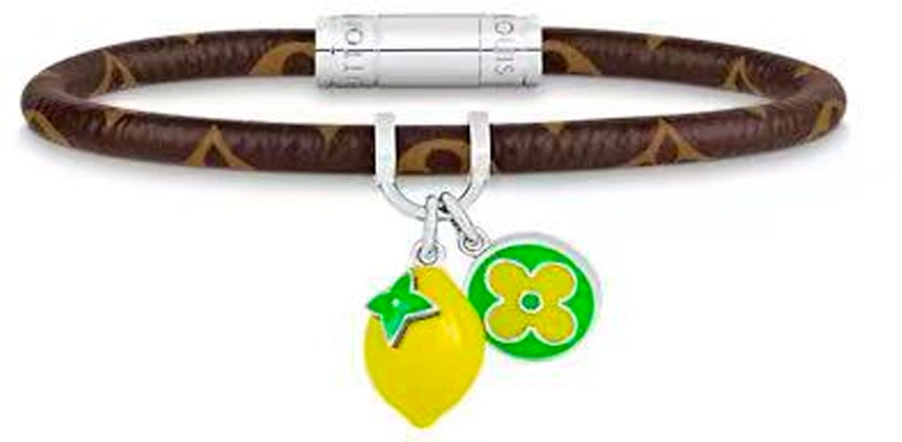 路易威登水果柠檬Logo可调节小牛皮手链男女通用 M0847E Order 路易威登水果柠檬Logo可调节小牛皮手链男女通用 M0847E