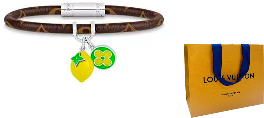 路易威登水果柠檬Logo可调节小牛皮手链男女通用 M0847E Lookbook 路易威登水果柠檬Logo可调节小牛皮手链男女通用 M0847E