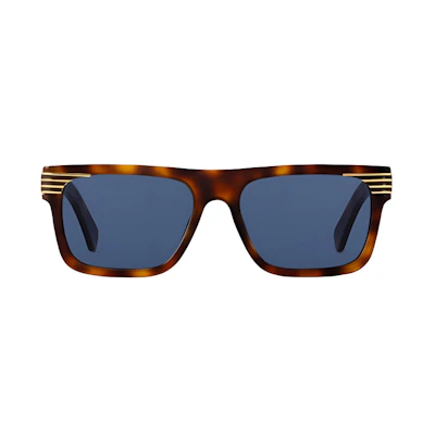 LOUIS VUITTON Full-Rim Tortoiseshell Metal Acetate Square Sunglasses for Men Z2746U