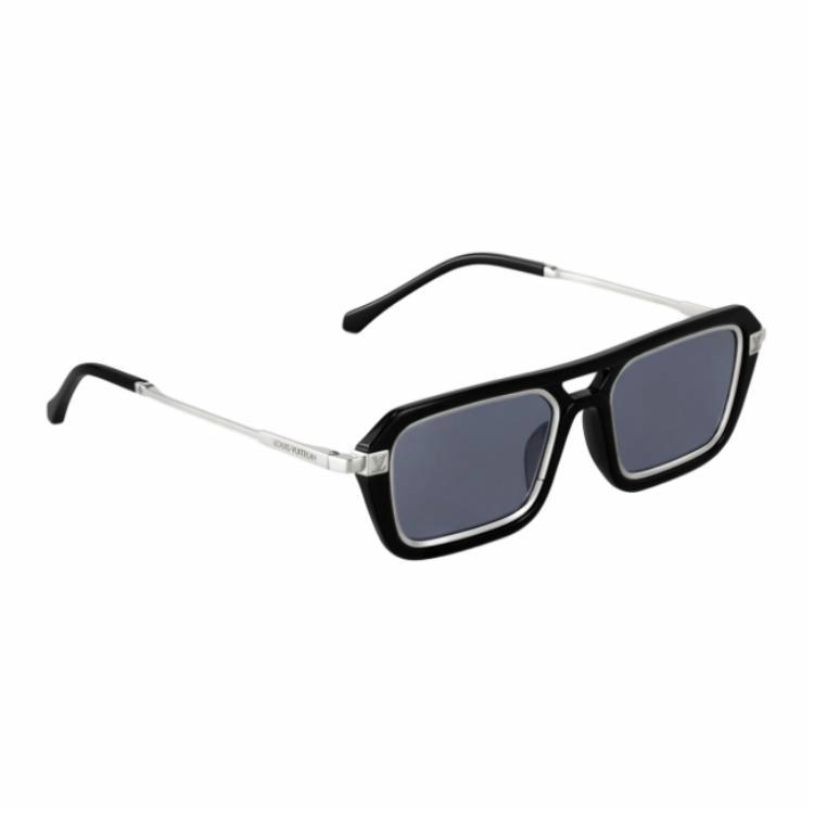 LOUIS VUITTON Full Frame Acetate Metal Aviator Sunglasses Men Black Z2596U 圖 3