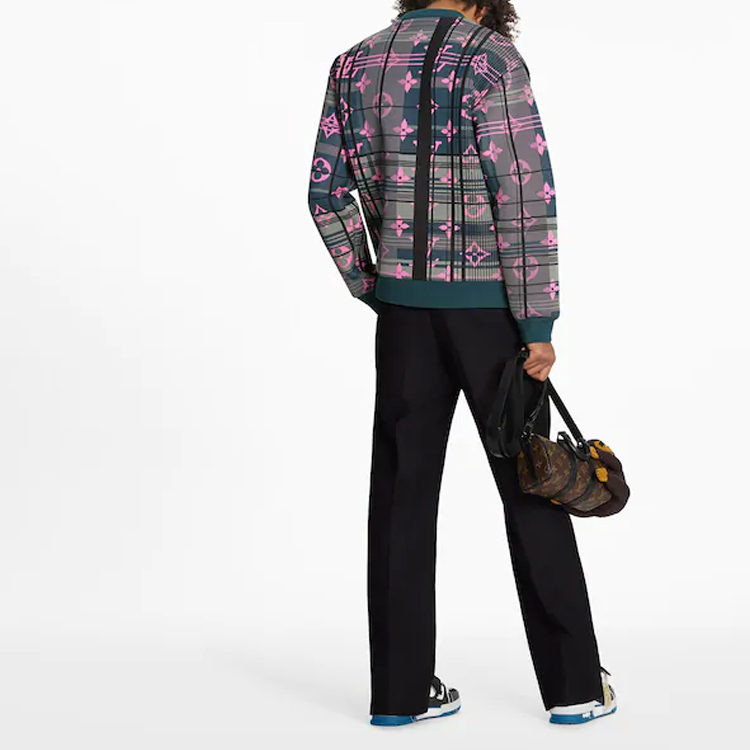 Shop LOUIS VUITTON Sweatshirt Full Print Hijau Pullover. 1A8P0J