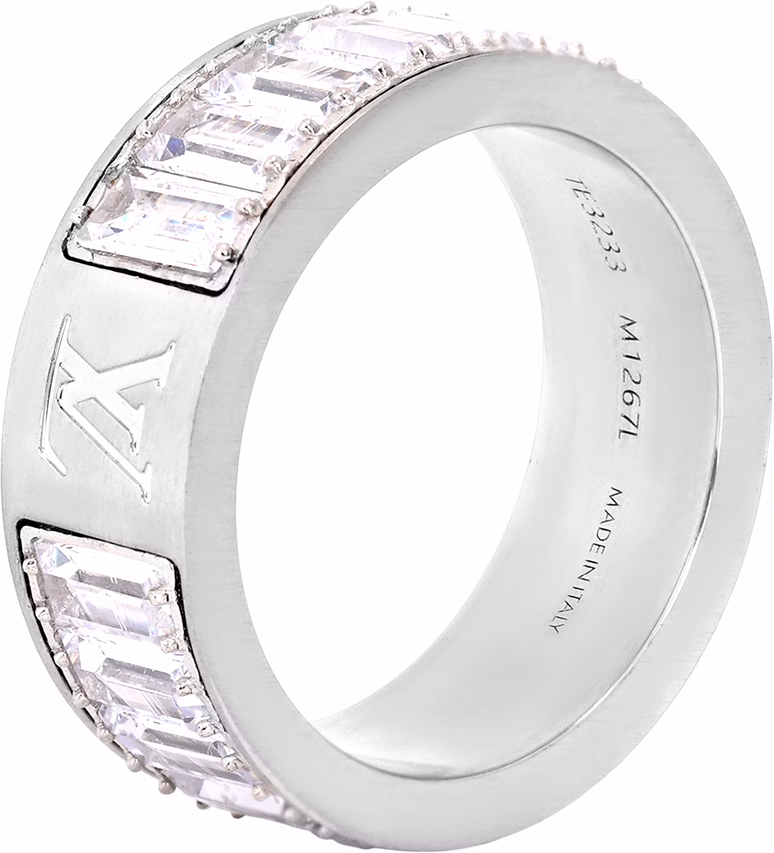 louis-vuitton-full-rhinestone-logo-design-metal-ring-silver-men-s-accessory-m1267m