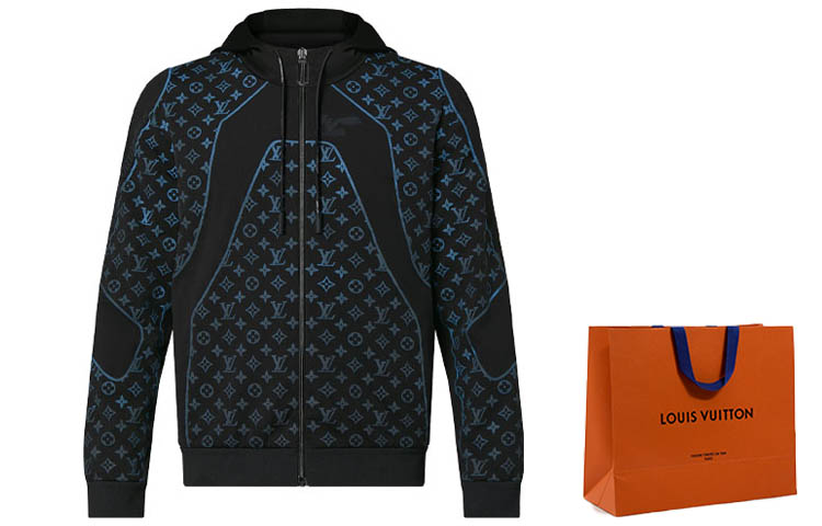 LOUIS VUITTON FW21 2054 Logo Heat-Sensitive Zipper Hoodie Sweatshirt Blue Men’s. 1A9GNB 圖 2