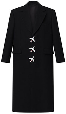 LOUIS VUITTON FW21 Airplane Long Coat Black 1A98F2 Buy LOUIS VUITTON FW21 Airplane Long Coat Black 1A98F2