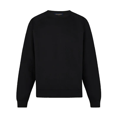 Louis Vuitton FW21 Black Monochrome Reverse Stitch Crewneck Sweatshirt Men 1A5CR7