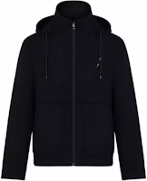 Louis Vuitton FW21 Black Solid Zip-Up Hooded Jacket 1A8WRA Louis Vuitton FW21 Black Solid Zip-Up Hooded Jacket 1A8WRA