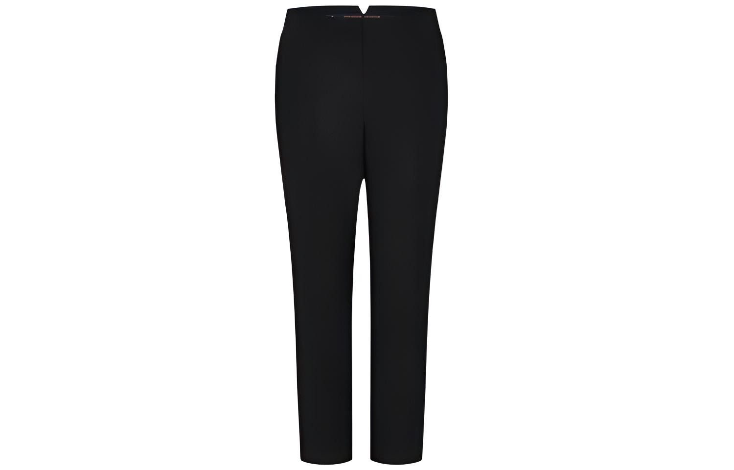 LOUIS VUITTON FW21 Black Wool Blend Embossed Straight-Leg Casual Pants Men. 1A8X34