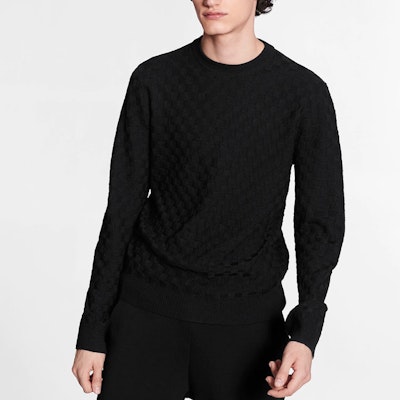 Jersey de Lana Negra Louis Vuitton FW21 Cuello Redondo Pullover. 1A7XCG Shop Jersey de Lana Negra Louis Vuitton FW21 Cuello Redondo Pullover. 1A7XCG