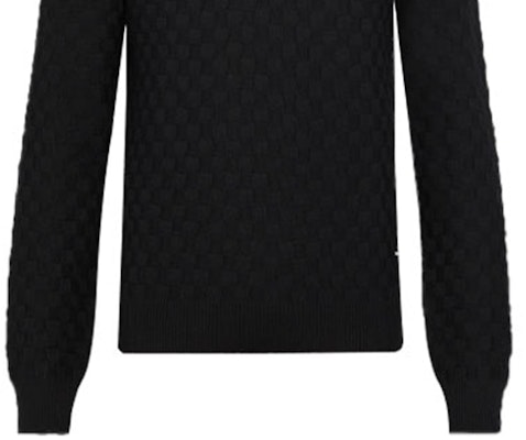 Jersey de Lana Negra Louis Vuitton FW21 Cuello Redondo Pullover. 1A7XCG Sizing Jersey de Lana Negra Louis Vuitton FW21 Cuello Redondo Pullover. 1A7XCG