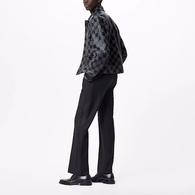 路易威登 FW21 格紋領長袖外套 黑色 男裝 1A9A5G Shop 路易威登 FW21 格紋領長袖外套 黑色 男裝 1A9A5G