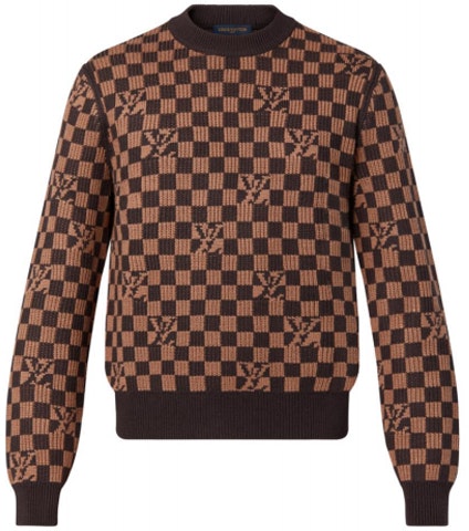 louis-vuitton-fw-21-checkered-logo-crewneck-sweater-brown-1-a9706