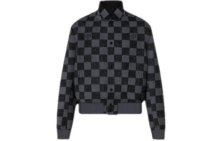 Louis Vuitton FW21 Checkered Reversible Waist Jacket Black/Grey 1A9A5T