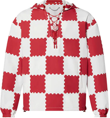 路易威登 FW21 巨型棋盤格防風外套 紅白 1A9GPP Order 路易威登 FW21 巨型棋盤格防風外套 紅白 1A9GPP