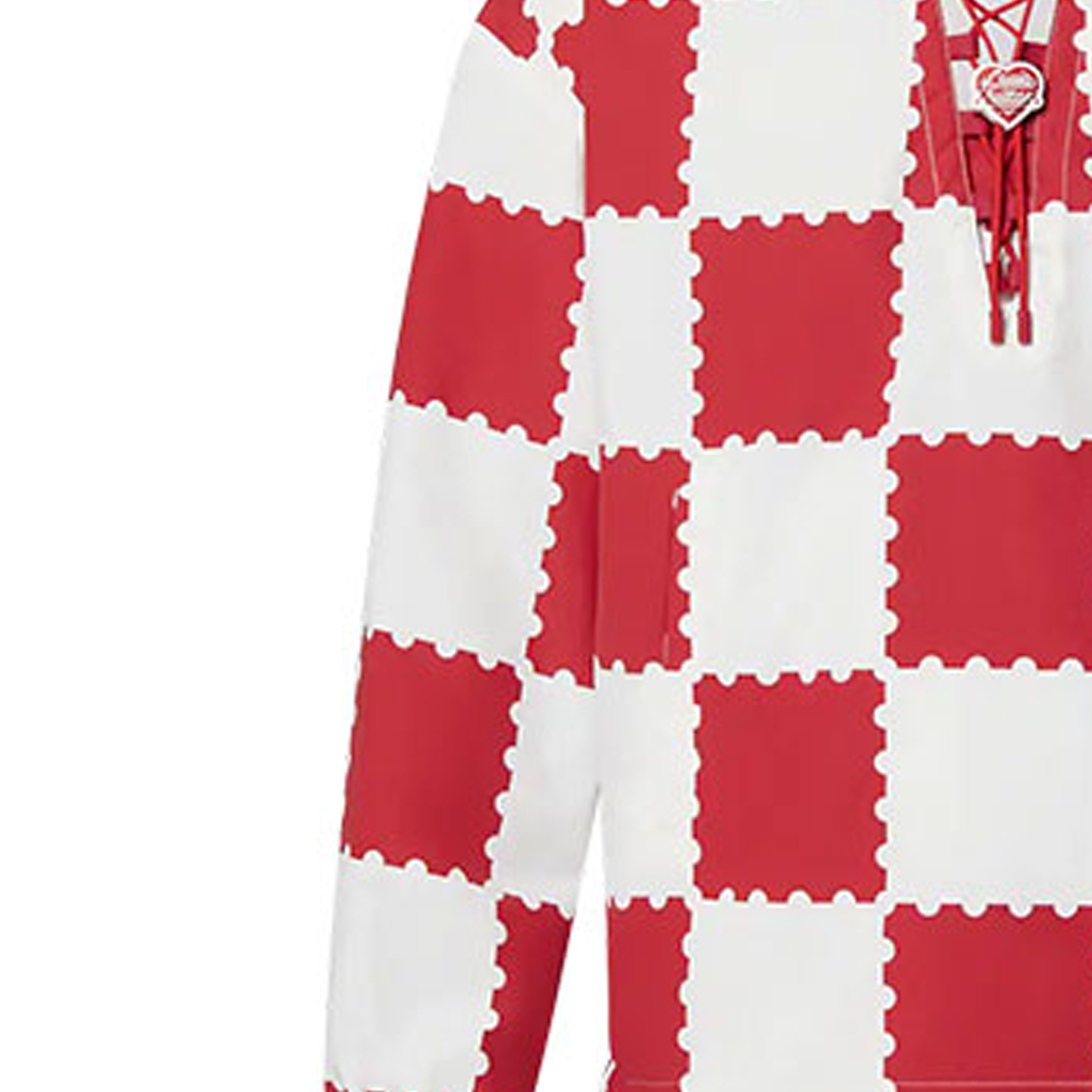 Details for 路易威登 FW21 巨型棋盤格防風外套 紅白 1A9GPP