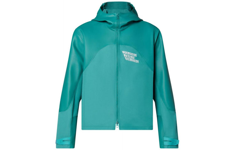 Louis Vuitton FW21 Green Monochrome Mixed Leather Jacket for Men 1A9A50