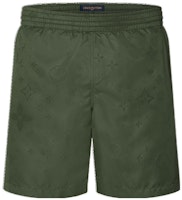 LOUIS VUITTON FW21 Green Monogram Loose Fit Casual Shorts for Men. 1A9GAV LOUIS VUITTON FW21 Green Monogram Loose Fit Casual Shorts for Men. 1A9GAV