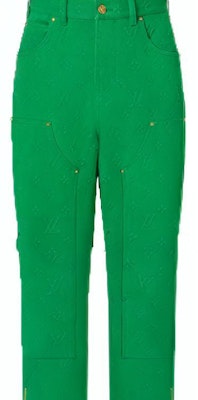 루이비통 FW21 그린 워크웨어 솔리드 컬러 데님 진. 1A96V7 Cheap 루이비통 FW21 그린 워크웨어 솔리드 컬러 데님 진. 1A96V7