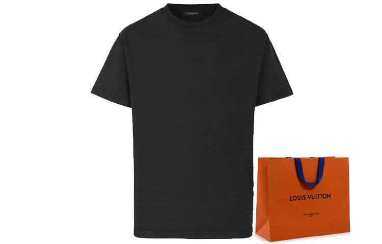 Lookbook LOUIS VUITTON FW21 Inside Out Tag Crewneck T-Shirt Hitam 1A5W6E