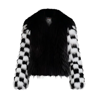 Louis Vuitton FW21 Logo Colorblock Fox Patch Jacket Unisex Black 1A5RDH
