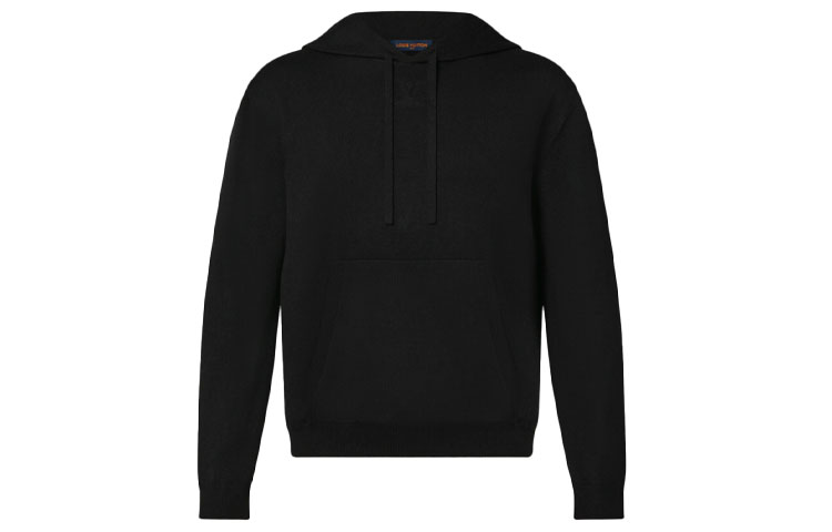 Louis Vuitton FW21 Logo Embossed Sweatshirt Black Mens 1A9FQF