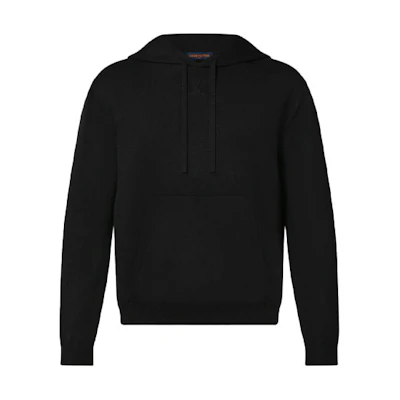 Louis Vuitton FW21 Logo Embossed Sweatshirt Black Mens 1A9FQF