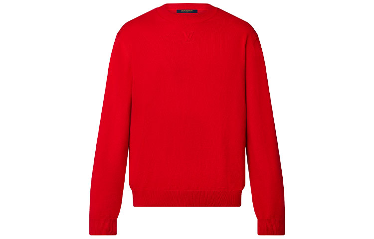 Louis Vuitton FW21 Logo Embossed Sweatshirt Red 1A9FPN