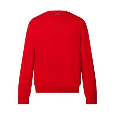 Louis Vuitton FW21 Logo Embossed Sweatshirt Red 1A9FPN