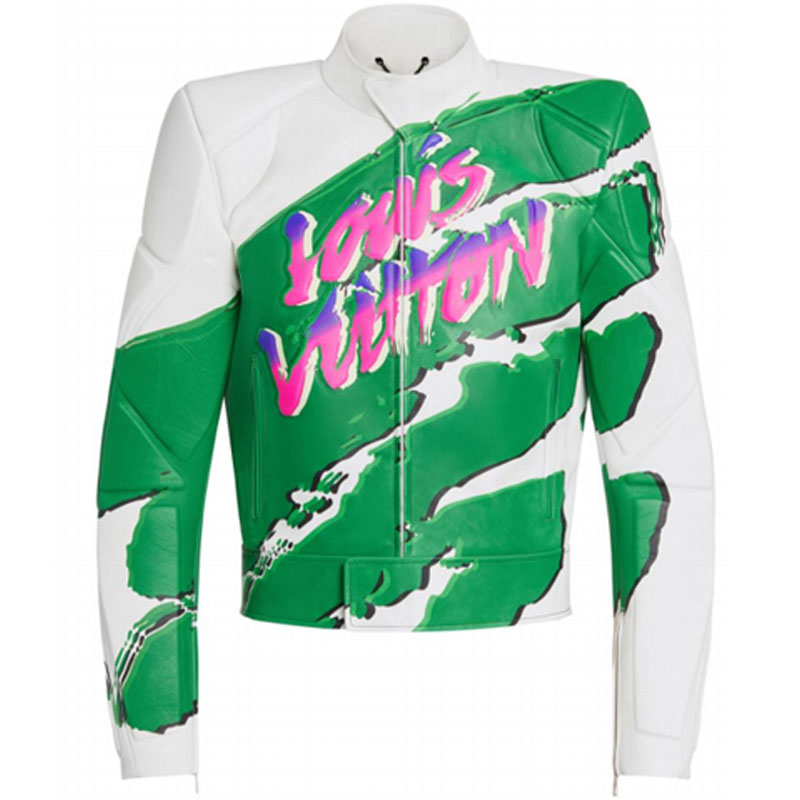 Louis Vuitton FW21 Logo Printed White Long Sleeve Jacket for Men 1A98CP