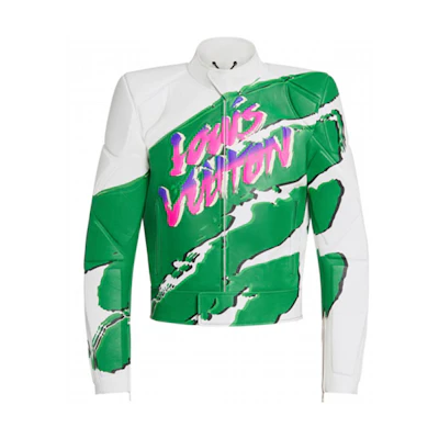Louis Vuitton FW21 Logo Printed White Long Sleeve Jacket for Men 1A98CP