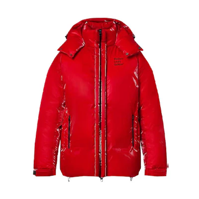Louis Vuitton FW21 Logo Puffer Hooded Jacket Red () 1A98AY