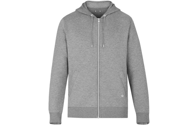 Louis Vuitton FW21 Metallic Logo Zip Hoodie Jacket Men’s Gray 1A47RT