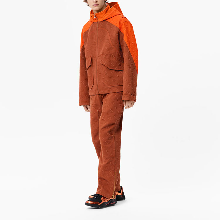 LOUIS VUITTON FW21 Monogram Denim Hooded Jacket Brown Fashion 1A972R 圖 3