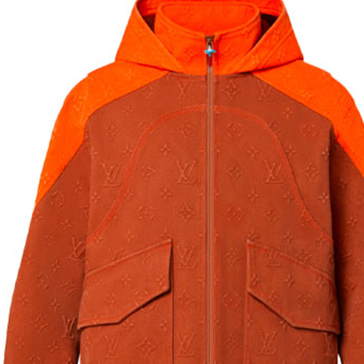 LOUIS VUITTON FW21 Monogram Denim Hooded Jacket Brown Fashion 1A972R 圖 6