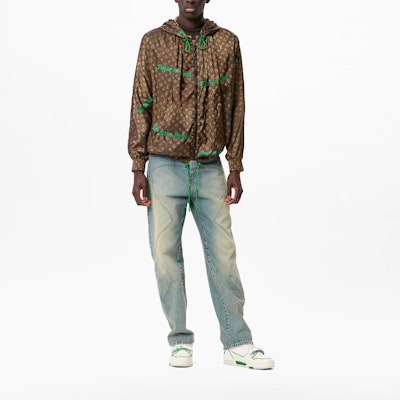 LOUIS VUITTON FW21 Monogram Logo Classic Zip Hoodie Jacket Brown (). 1A97A6 Lookbook LOUIS VUITTON FW21 Monogram Logo Classic Zip Hoodie Jacket Brown (). 1A97A6