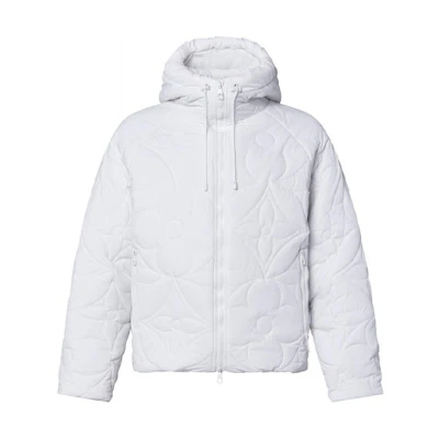 Louis Vuitton FW21 Monogram Quilted Zip Hoodie Jacket White Mens 1A9FVG
