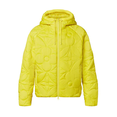 Louis Vuitton FW21 Monogram Quilted Zipper Hoodie Jacket Yellow Men’s 1A9FU0