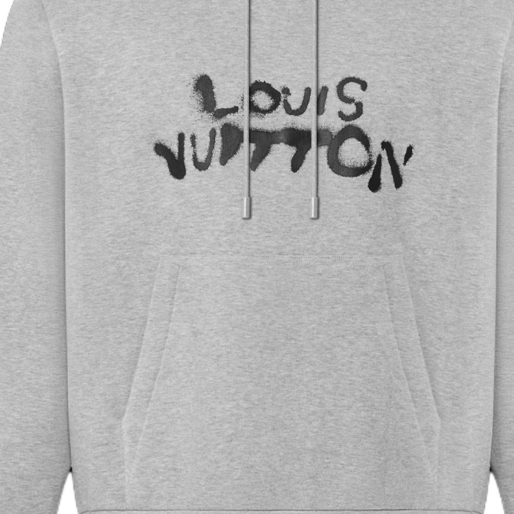 Details for 루이비통 FW21 네온 캐릭터 프린트 클래식 후디 그레이 패션. 1A96X7