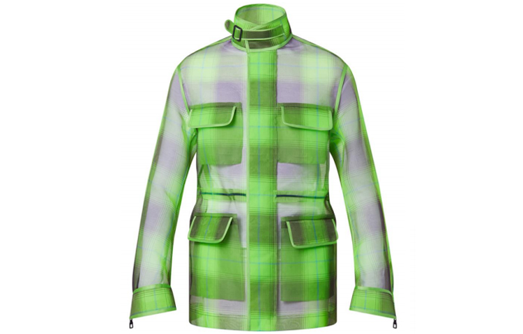 Louis Vuitton FW21 Neon Check Multi-Pocket Jacket Green Menswear 1A98B5