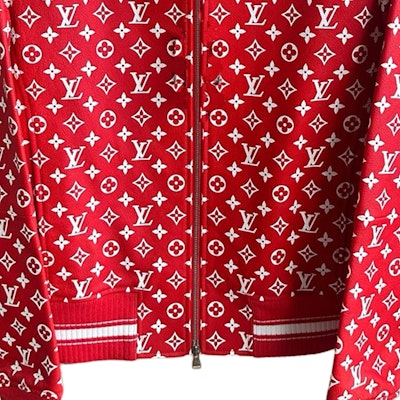 LOUIS VUITTON FW21 Red Monogram Print Leather Jacket Long Sleeve 1A3FSU Shop LOUIS VUITTON FW21 Red Monogram Print Leather Jacket Long Sleeve 1A3FSU