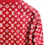 Purchase LOUIS VUITTON FW21 Red Monogram Print Leather Jacket Long Sleeve 1A3FSU
