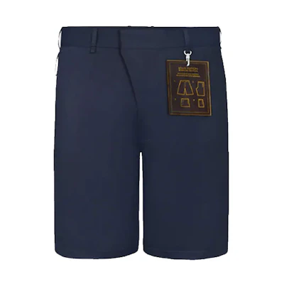 LOUIS VUITTON FW21 Removable Tag Cotton Twill Shorts Blue Mens. 1A5VLF